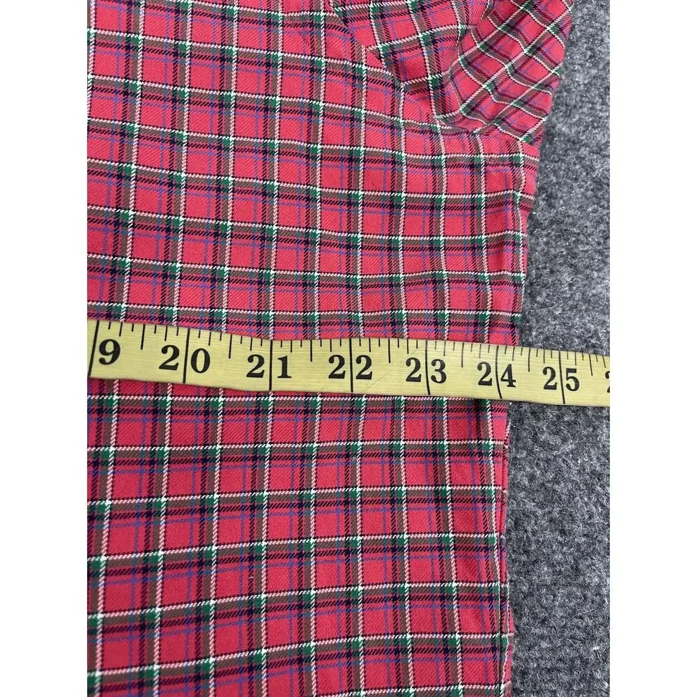 Polo Ralph Lauren Shirt Mens Large Check Plaid Button Up Red Long Sleeve N56